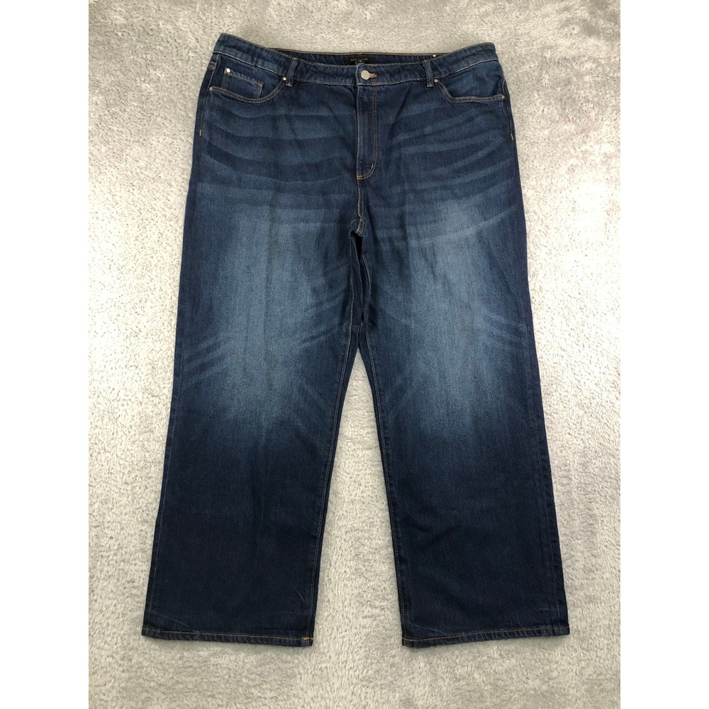 Ann Taylor Jeans Women 18 (39x27.5) Blue NWT The Straight Mid Rise Curvy